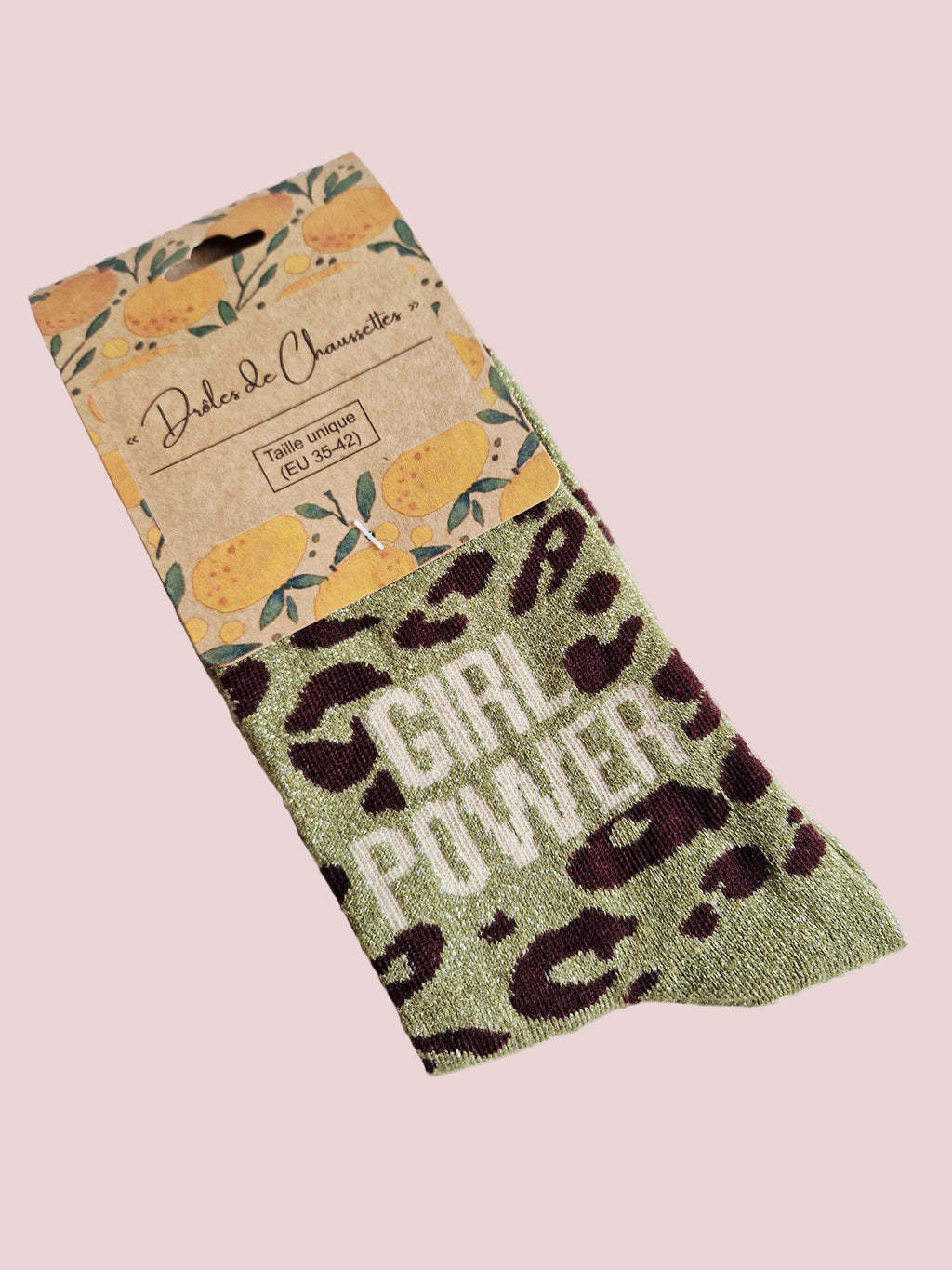 Chaussettes Girl Power pailletées