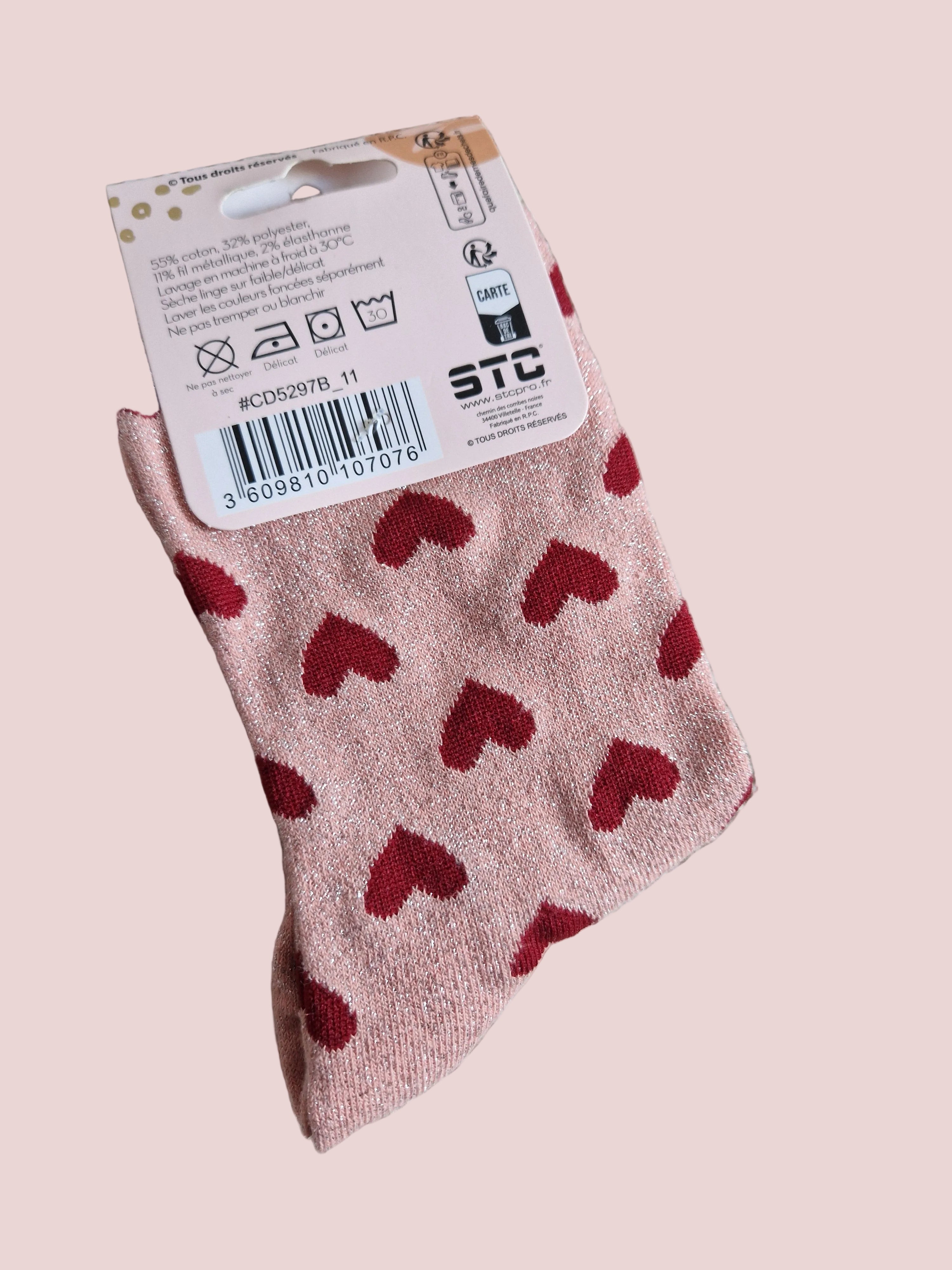 Chaussettes Chérie d'amour coeur