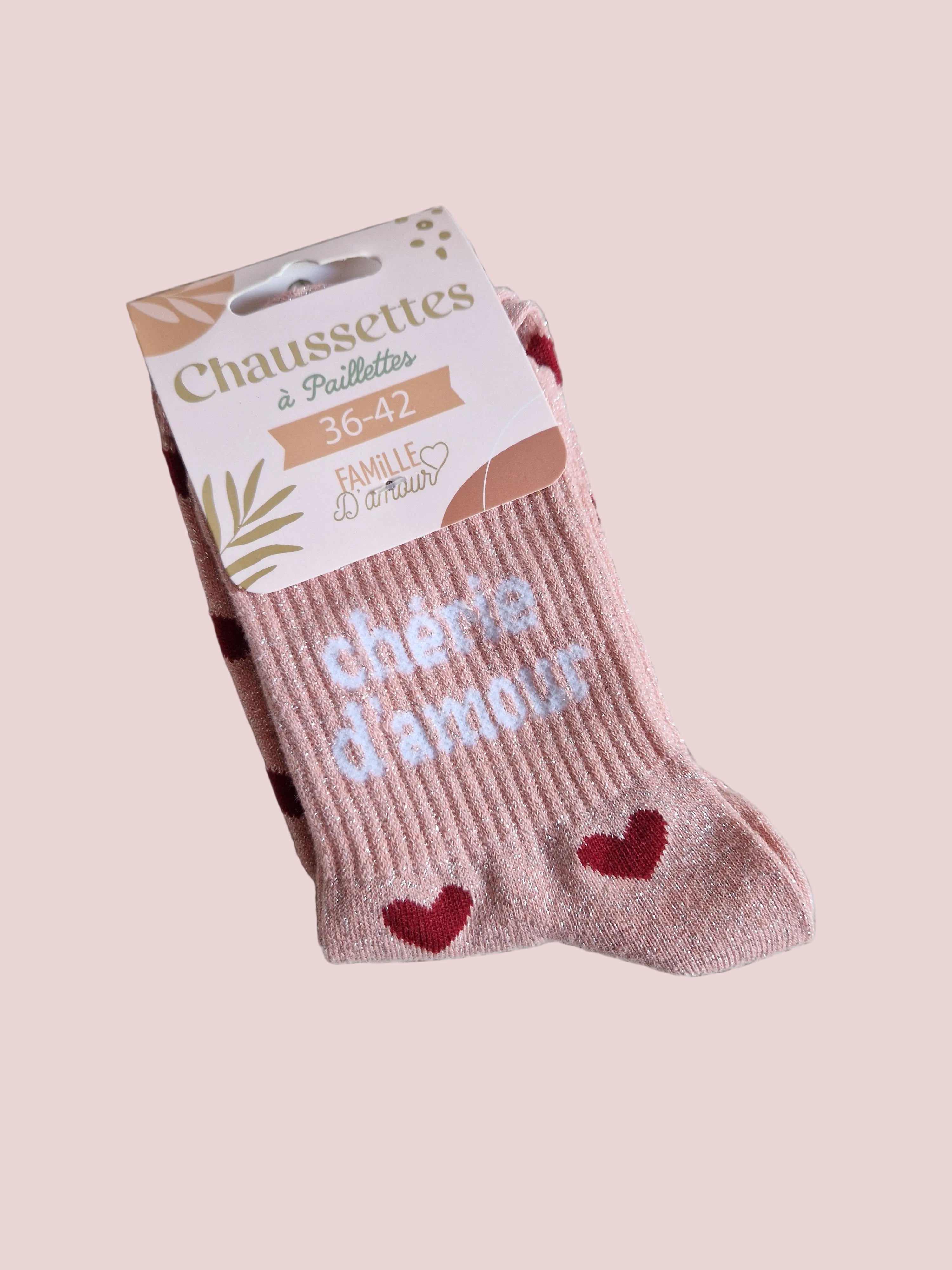 Chaussettes Chérie d'amour coeur